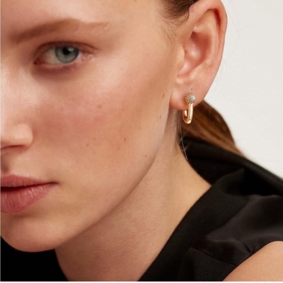 GOLD 14k Gold Plated Minimalist Earrings - Picture 3 of 4